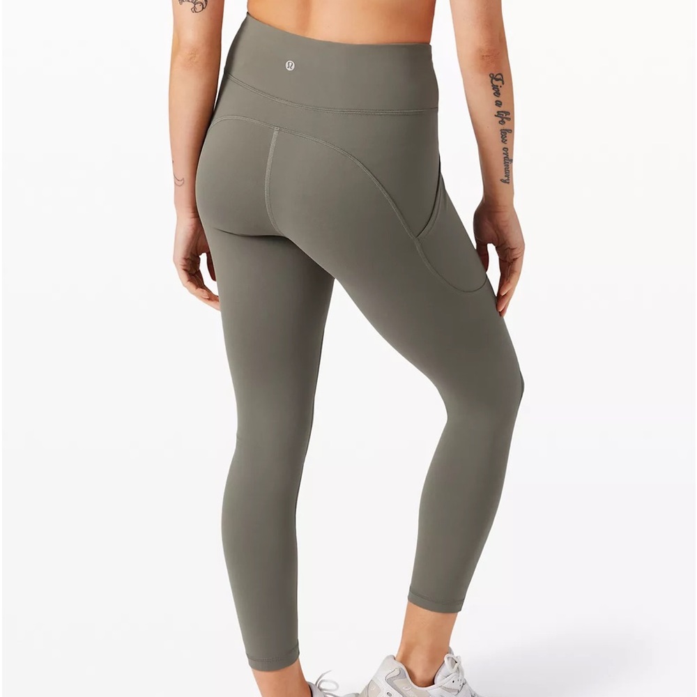 Lululemon High-Rise Tight 25" leggings grey sage